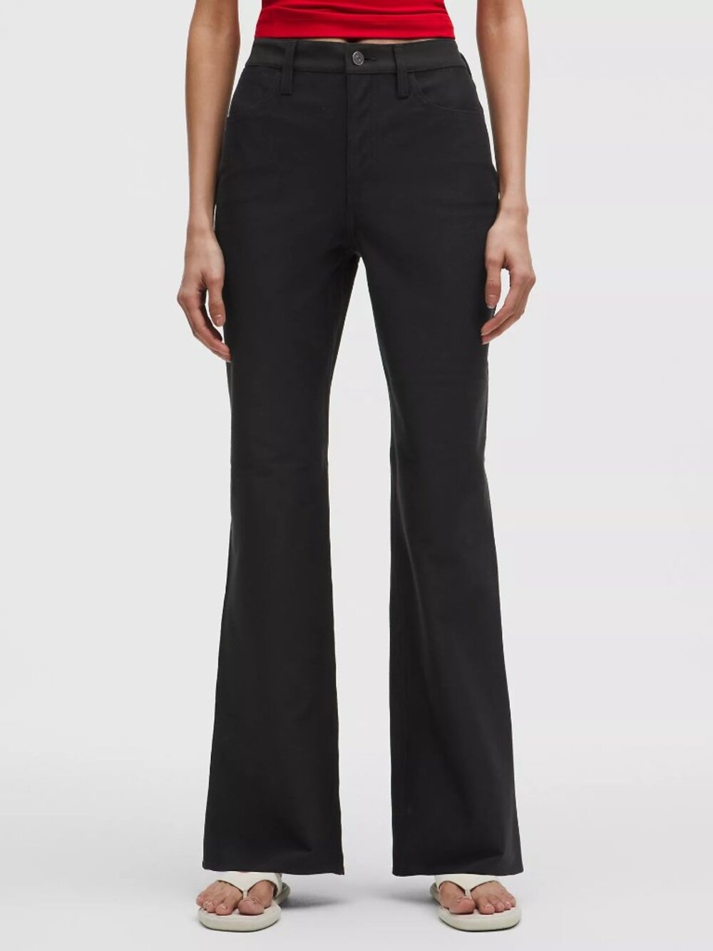 NWT lululemon EasyFive High-Rise Subtle-Flare Pant Black Regular Sz 31